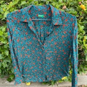 Floral button down
